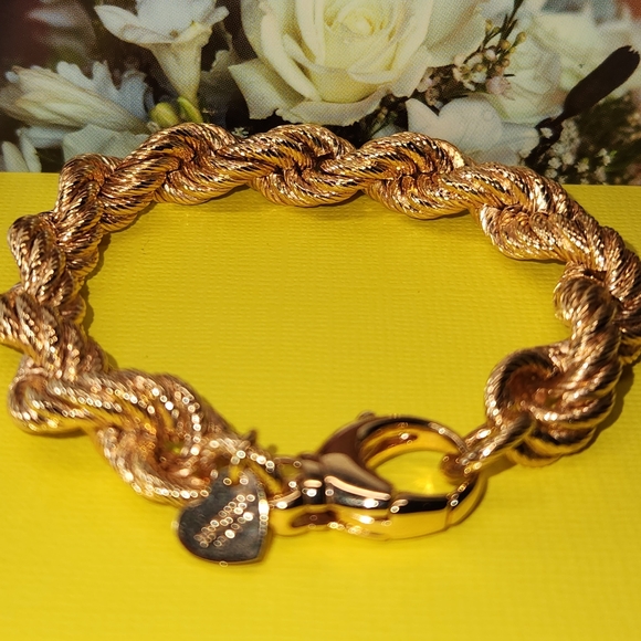 #2057, BRONZO ITALY, BRONZE MILOR ITALY ROPE BRACELET 8" ROSE TONE - Picture 3 of 8